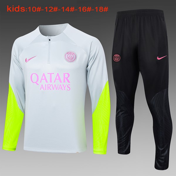 Ninos Sudadera De Training PSG 2024/25 Gris Rosa